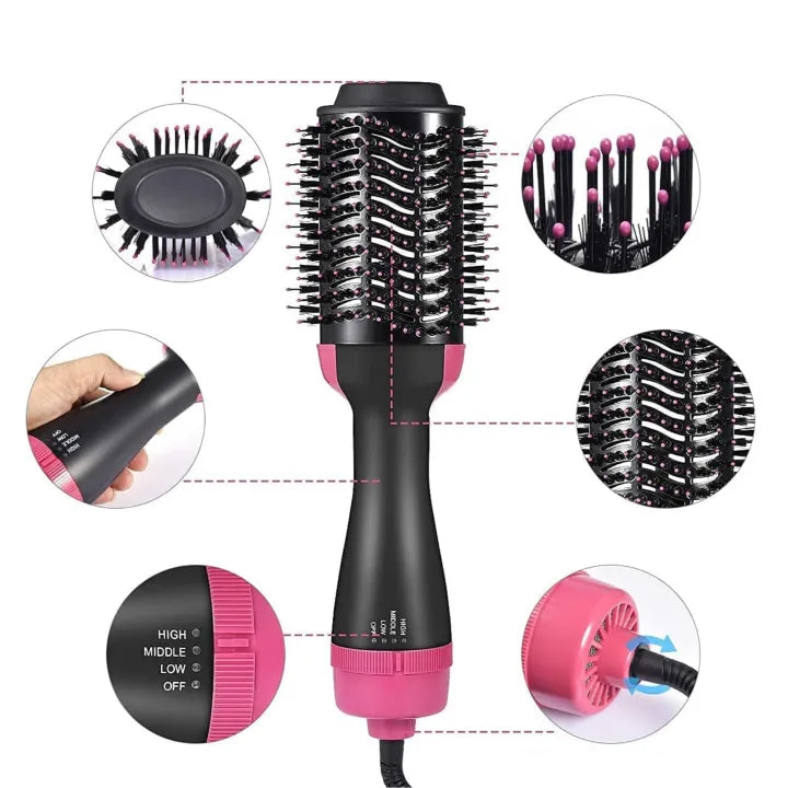 4 in 1  Blow Hair Dryer, Straighten & Curl in Minutes Without Hair Damage!