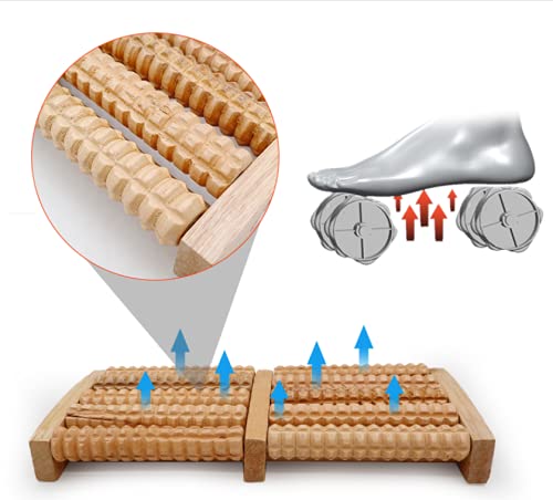 Wooden Foot Massage Roller for Plantar Fasciitis & Heel Pain