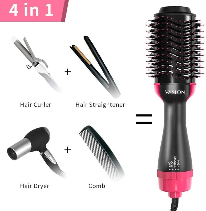 4 in 1  Blow Hair Dryer, Straighten & Curl in Minutes Without Hair Damage!