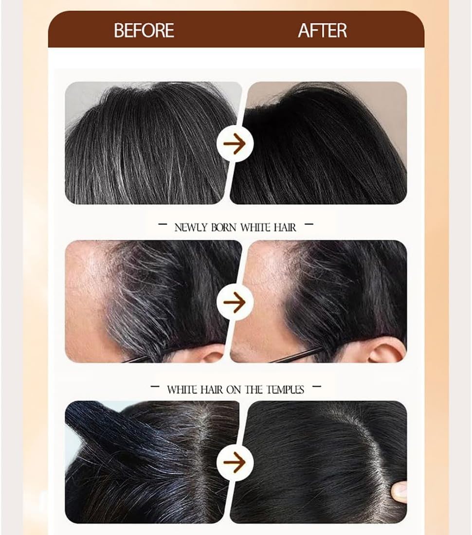 Quick Touch-Up Hair Dye Stick with Comb Long Lasting, Waterproof Grey Coverage (Black)