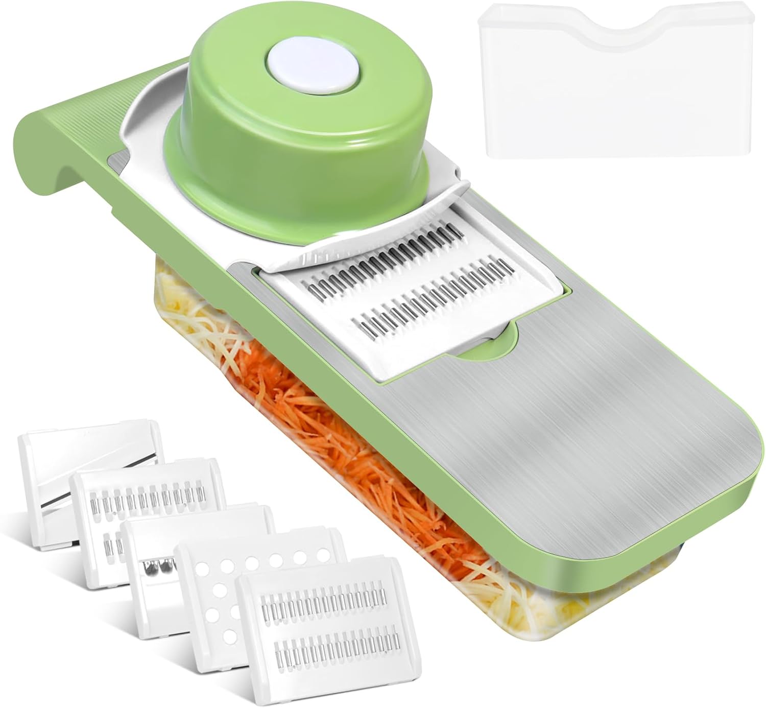 🔥Limited Time Offer – 5 in 1 Stainless Steel Multifunctional Vegetable Slicer Cutter | Manual Kitchen Chopper, Dicer & Grater