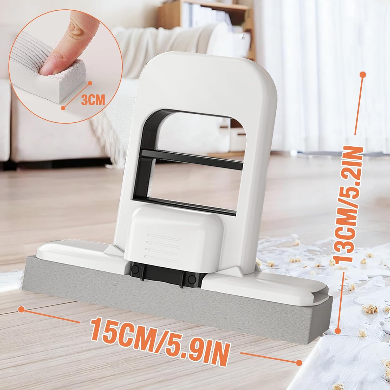 Portable Mini Desktop Mop – Self Squeezing Sponge Cleaner for Kitchen & Bathroom