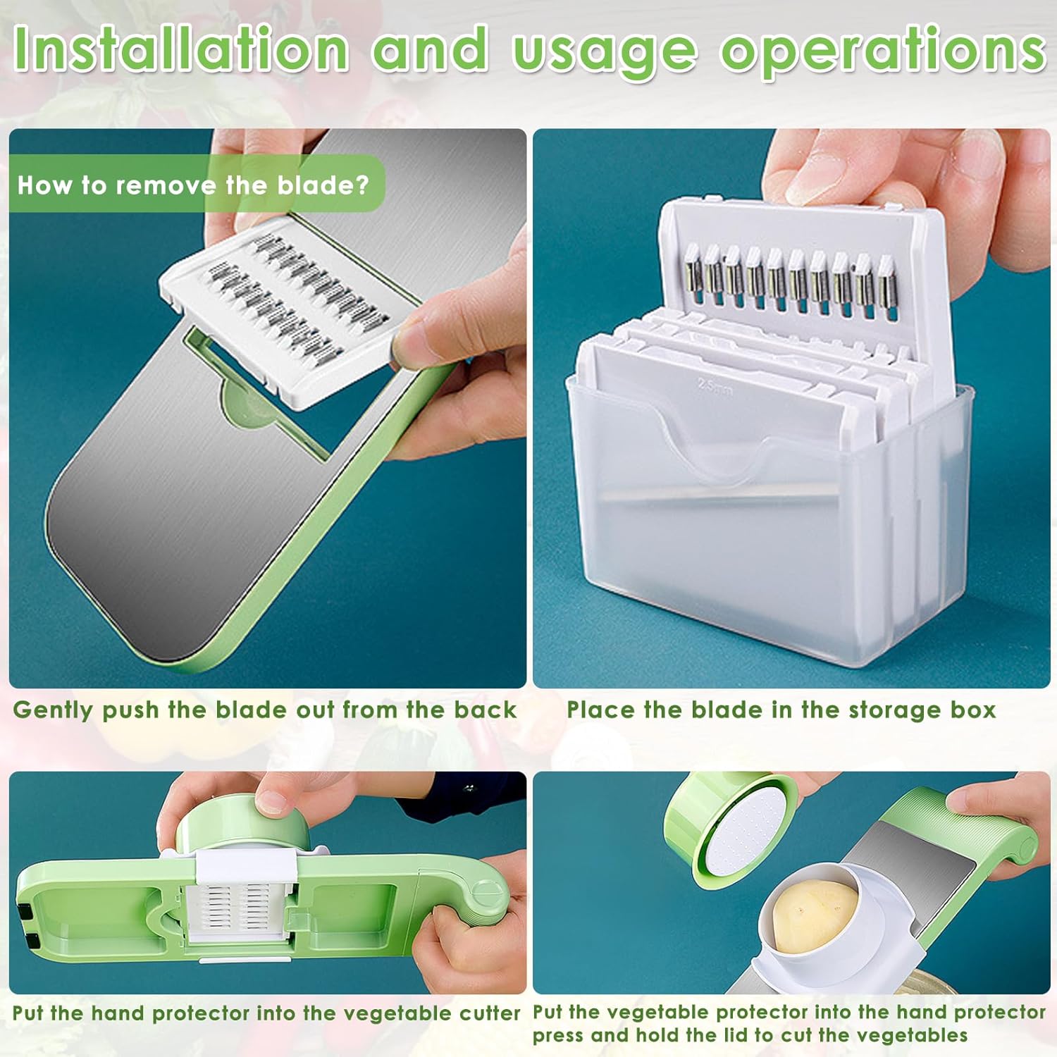 🔥Limited Time Offer – 5 in 1 Stainless Steel Multifunctional Vegetable Slicer Cutter | Manual Kitchen Chopper, Dicer & Grater