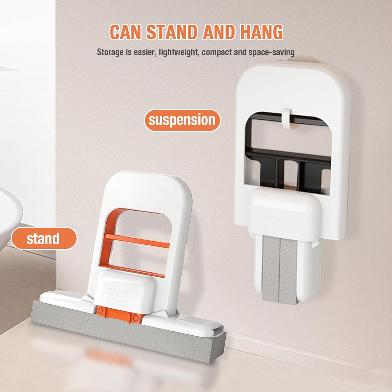 Portable Mini Desktop Mop – Self Squeezing Sponge Cleaner for Kitchen & Bathroom