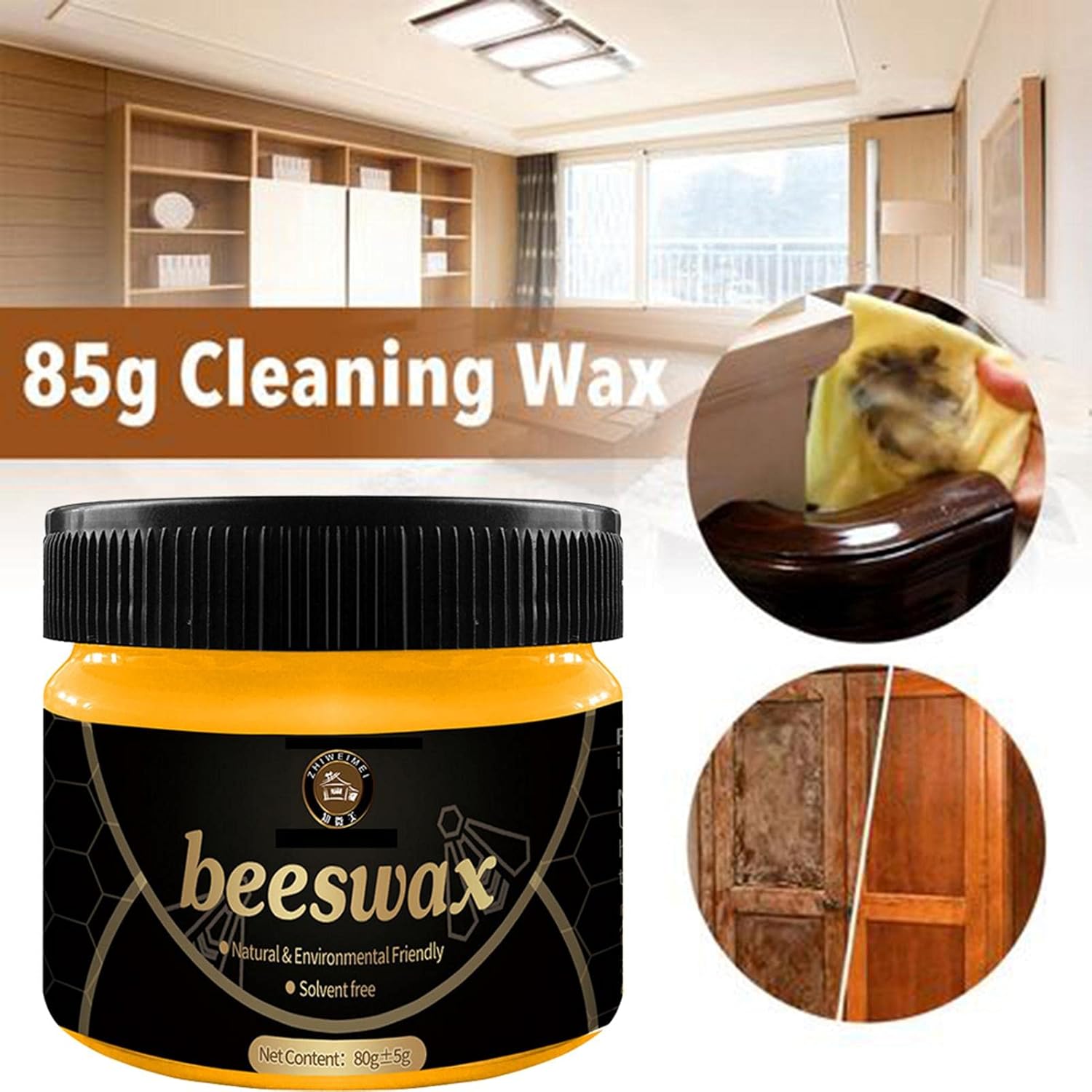 🔥 Best-Selling Beeswax Furniture Polish – Natural Wood Care, Deep Shine & Long-Lasting Protection