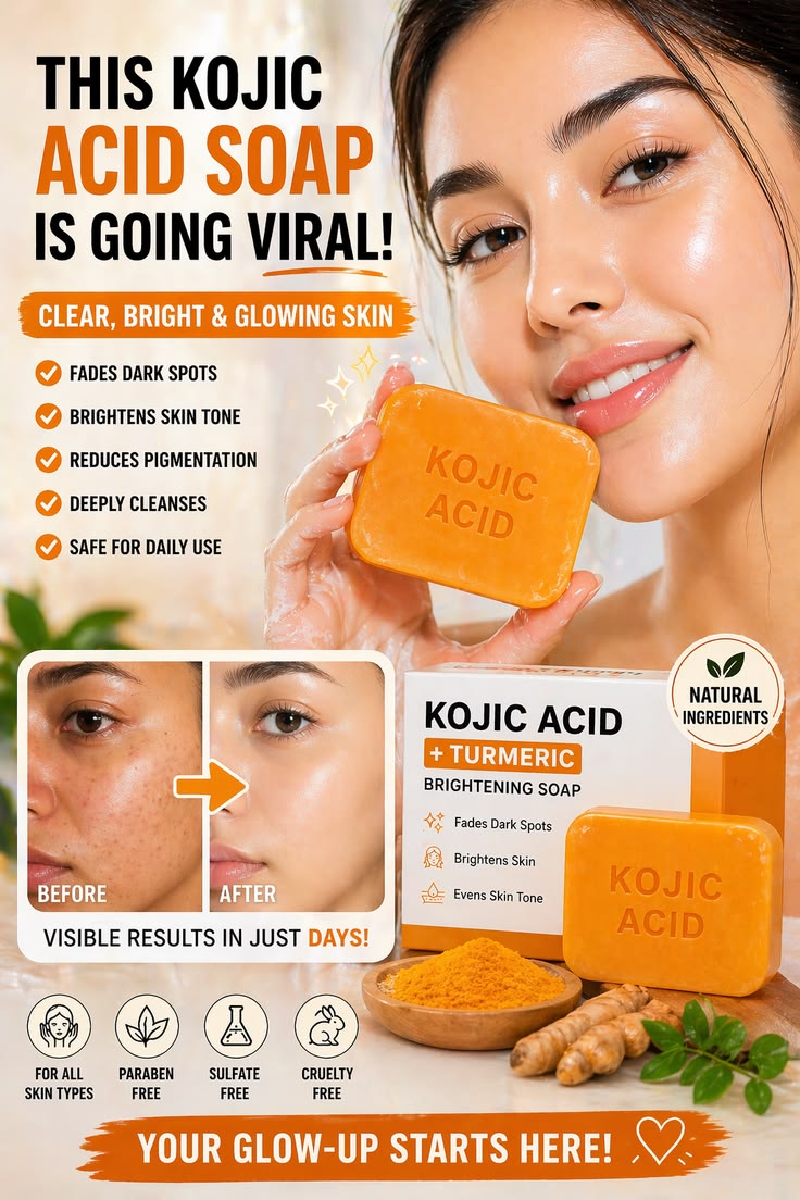 Turmeric & Kojic Acid Soap for Instant Glow