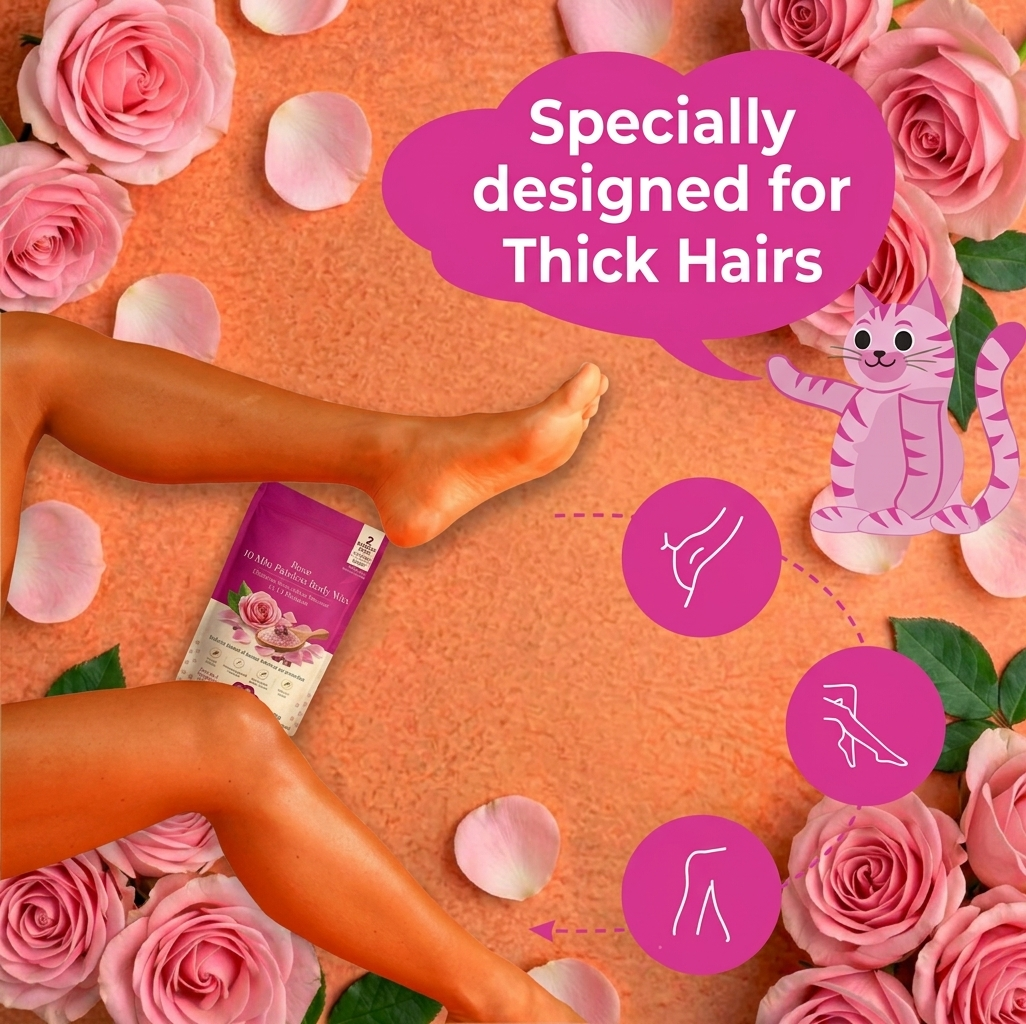 Painless Hair Removal Powder Mask | 10 Min Full Body Wax for Smooth Skin | 100% Results