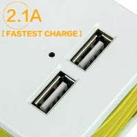 Portable German Electric 2-Port Socket Extension